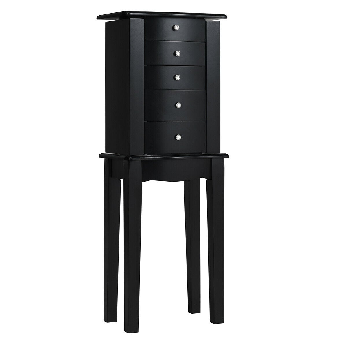 Wood Mirrored Jewelry Storage Chest Cabinet Jewelry Armoires Options at Gallery Canada