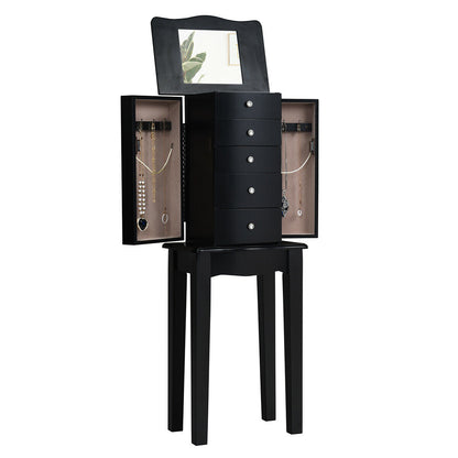 Wood Mirrored Jewelry Storage Chest Cabinet Jewelry Armoires at Gallery Canada