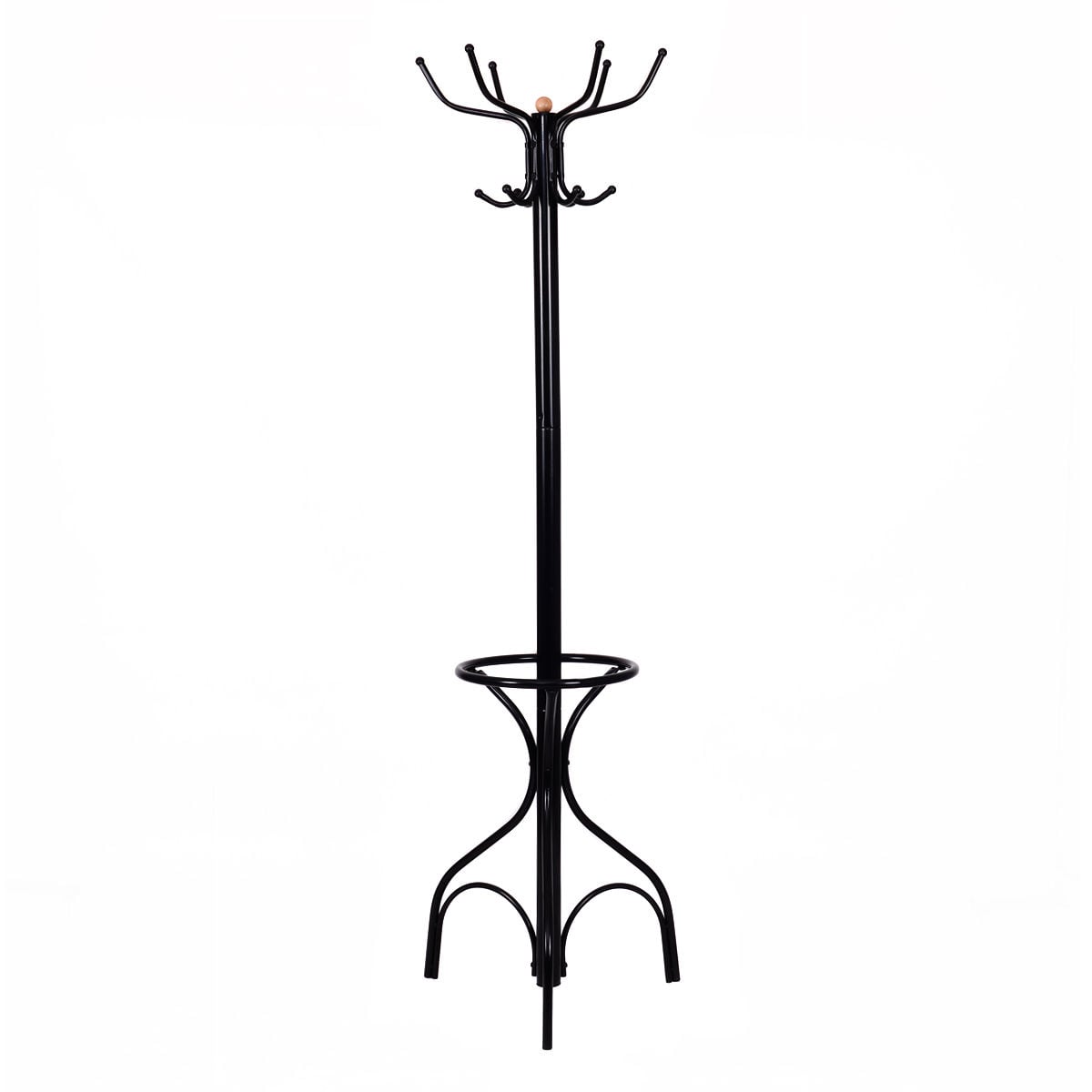 Vintage Metal Coat Hat Tree Stand, Black Coat Racks & Hall Trees at Gallery Canada