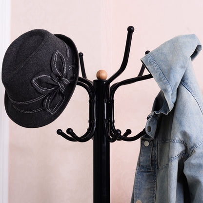 Vintage Metal Coat Hat Tree Stand, Black Coat Racks & Hall Trees at Gallery Canada