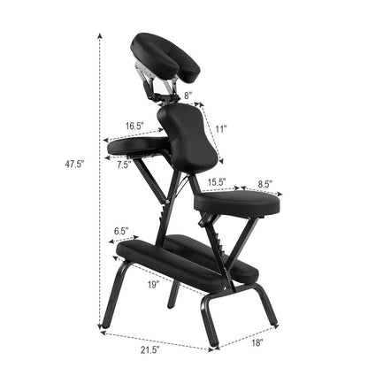 PU Leather Pad Travel Massage Chair, With Carrying Bag, Black Spa & Salon at Gallery Canada