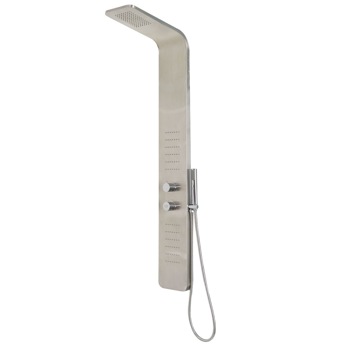 57 Inch Stainless Steel Shower Panel with12 x 8 Head Shower Shower Systems Options at Gallery Canada