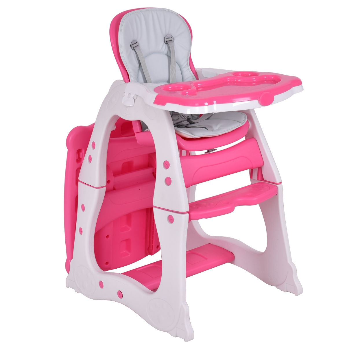 Convertible Play Table Baby High Chair, Pink High Chairs Pink at Gallery Canada