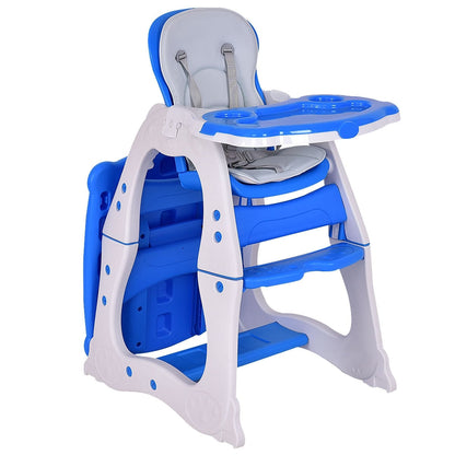 3 In 1 Convertible Play Table Seat High Chair, Blue High Chairs at Gallery Canada