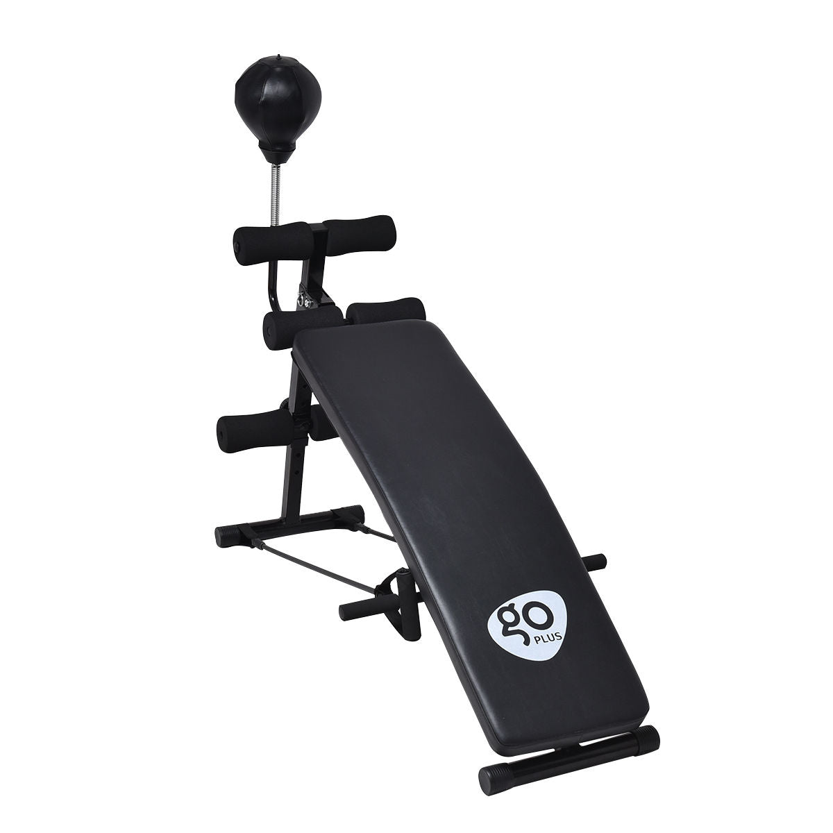 Adjustable Incline Curved Workout Fitness Sit Up Bench, Black Benches Racks & Bars at Gallery Canada