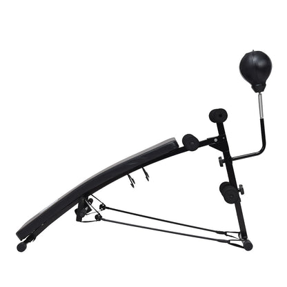 Adjustable Incline Curved Workout Fitness Sit Up Bench, Black Benches Racks & Bars at Gallery Canada