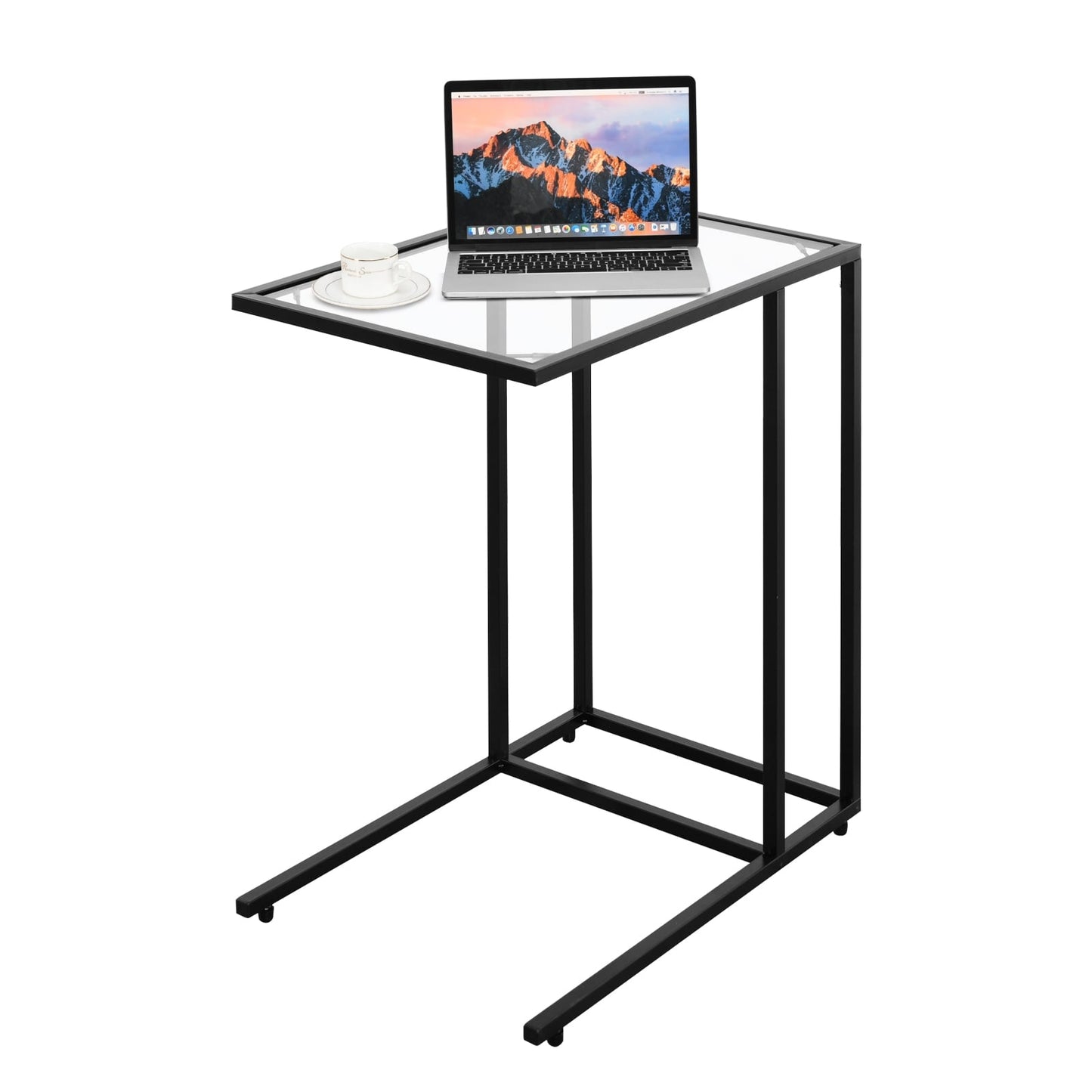 Sofa End Table, Coffee Side Table With Glass Top, Black End & Side Tables Black at Gallery Canada