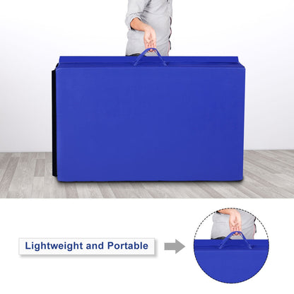 4 Feet x 10 Feet Folding Gymnastics Mat, Blue Yoga & Gym Mats at Gallery Canada