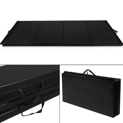 4 Feet x 10 Feet Thick Folding Gymnastics Mat, Black Yoga & Gym Mats at Gallery Canada