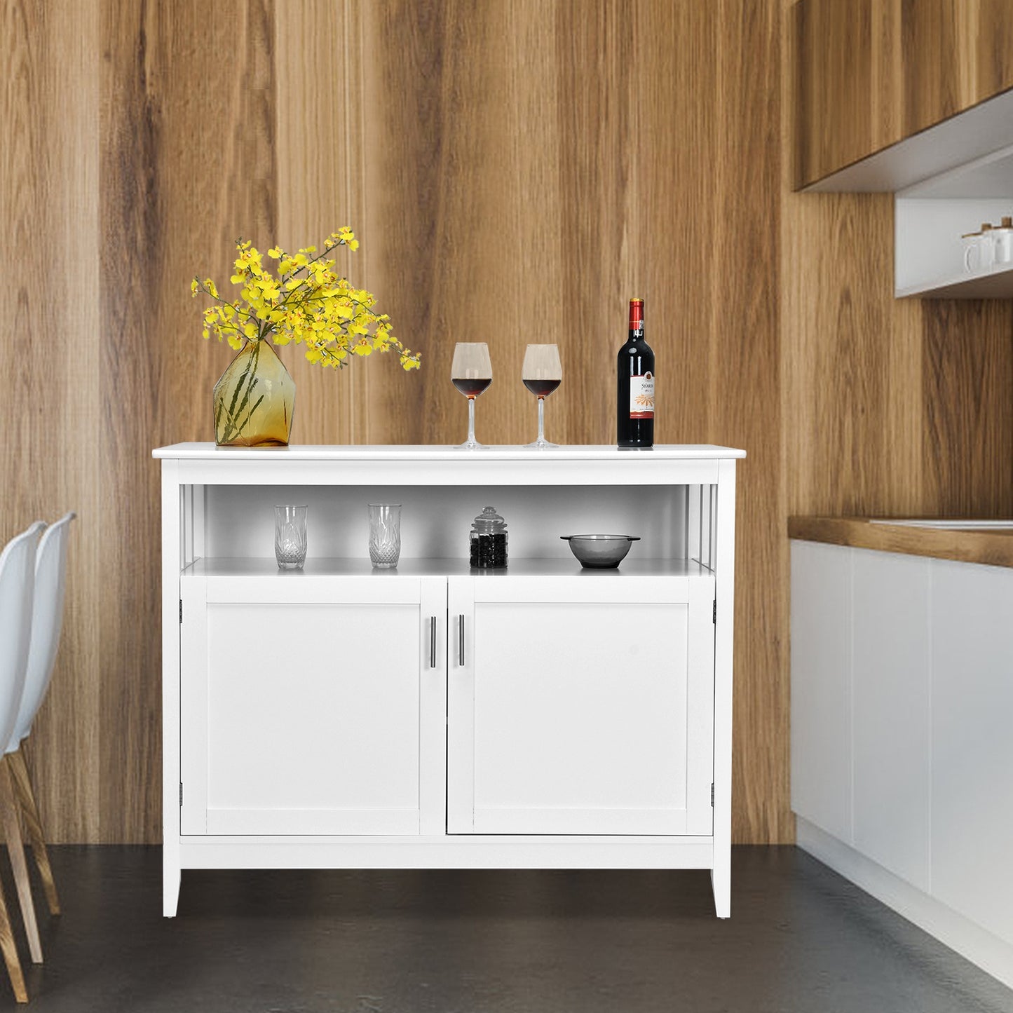 Modern Wooden Kitchen Lockers, Large Storage, White Sideboards Cabinets & Buffets at Gallery Canada