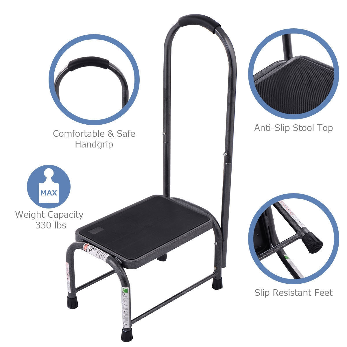 330 lbs Non-Slip Heavy Duty Step Stool Kitchen Tools at Gallery Canada