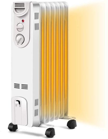 1500W Electric Oil Filled Radiator, 3 Heat Settings Space Heaters at Gallery Canada