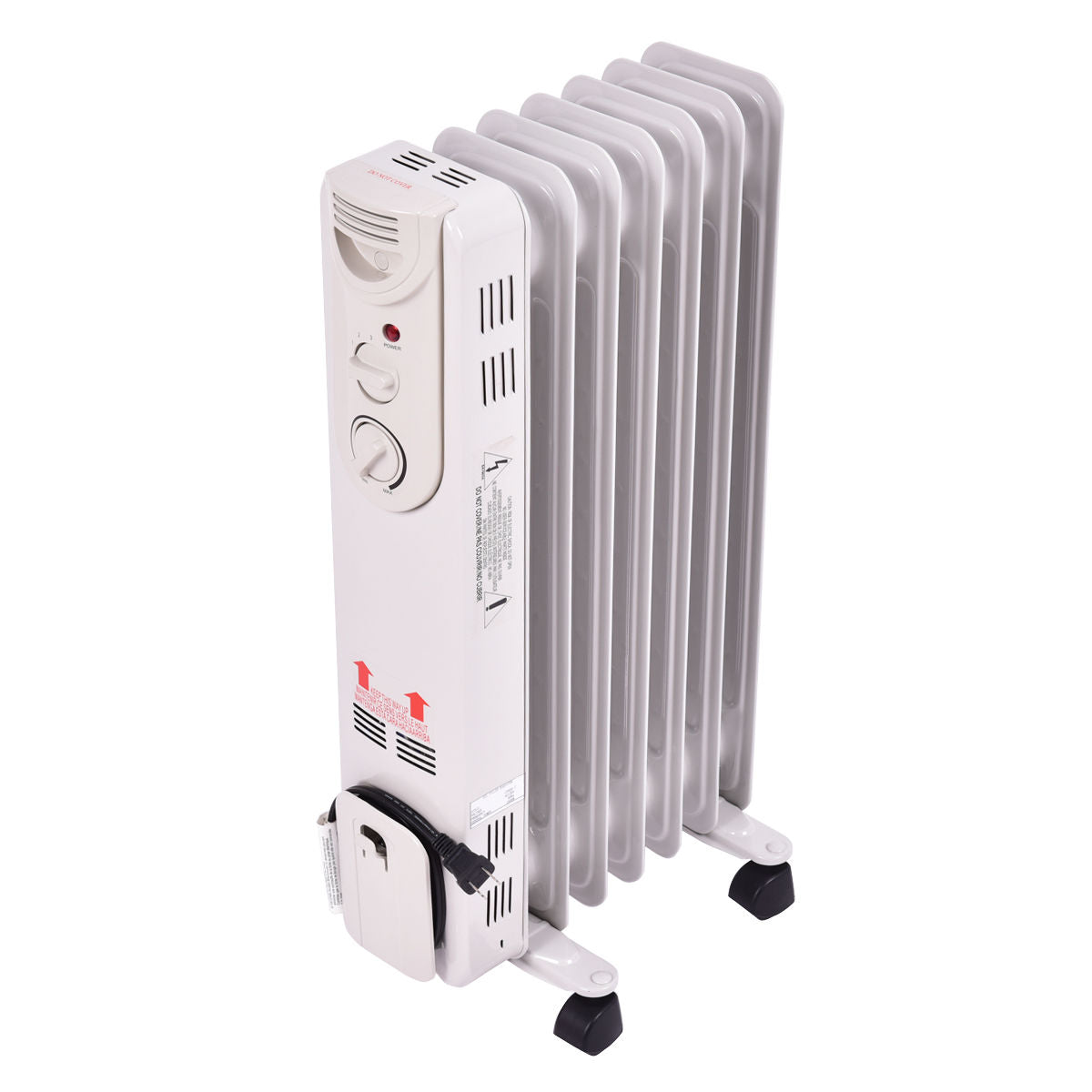 1500W Electric Oil Filled Radiator, 3 Heat Settings Space Heaters at Gallery Canada