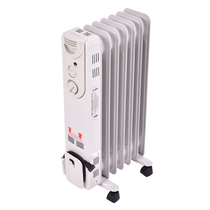 1500W Electric Oil Filled Radiator, 3 Heat Settings Space Heaters at Gallery Canada