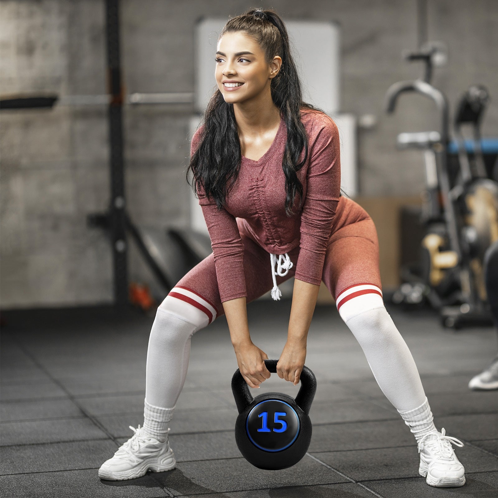 5, 10, 15lbs Kettlebell Weight Set, Black Weights Accessories at Gallery Canada