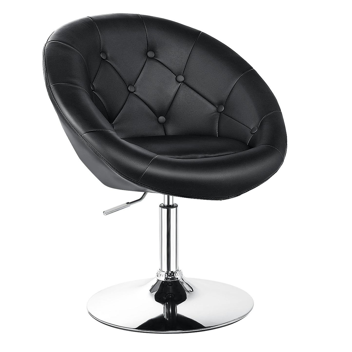 Adjustable Modern Swivel Round Tufted, Black Leisure Chairs at Gallery Canada