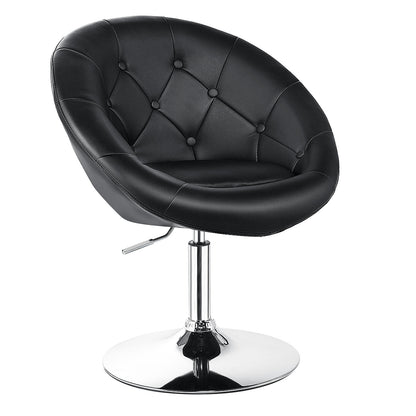 Adjustable Modern Swivel Round Tufted, Black Leisure Chairs at Gallery Canada