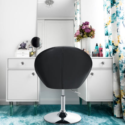 Adjustable Modern Swivel Round Tufted, Black Leisure Chairs at Gallery Canada