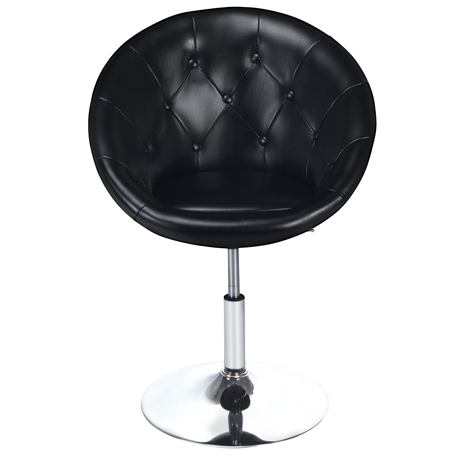 Adjustable Modern Swivel Round Tufted, Black Leisure Chairs at Gallery Canada