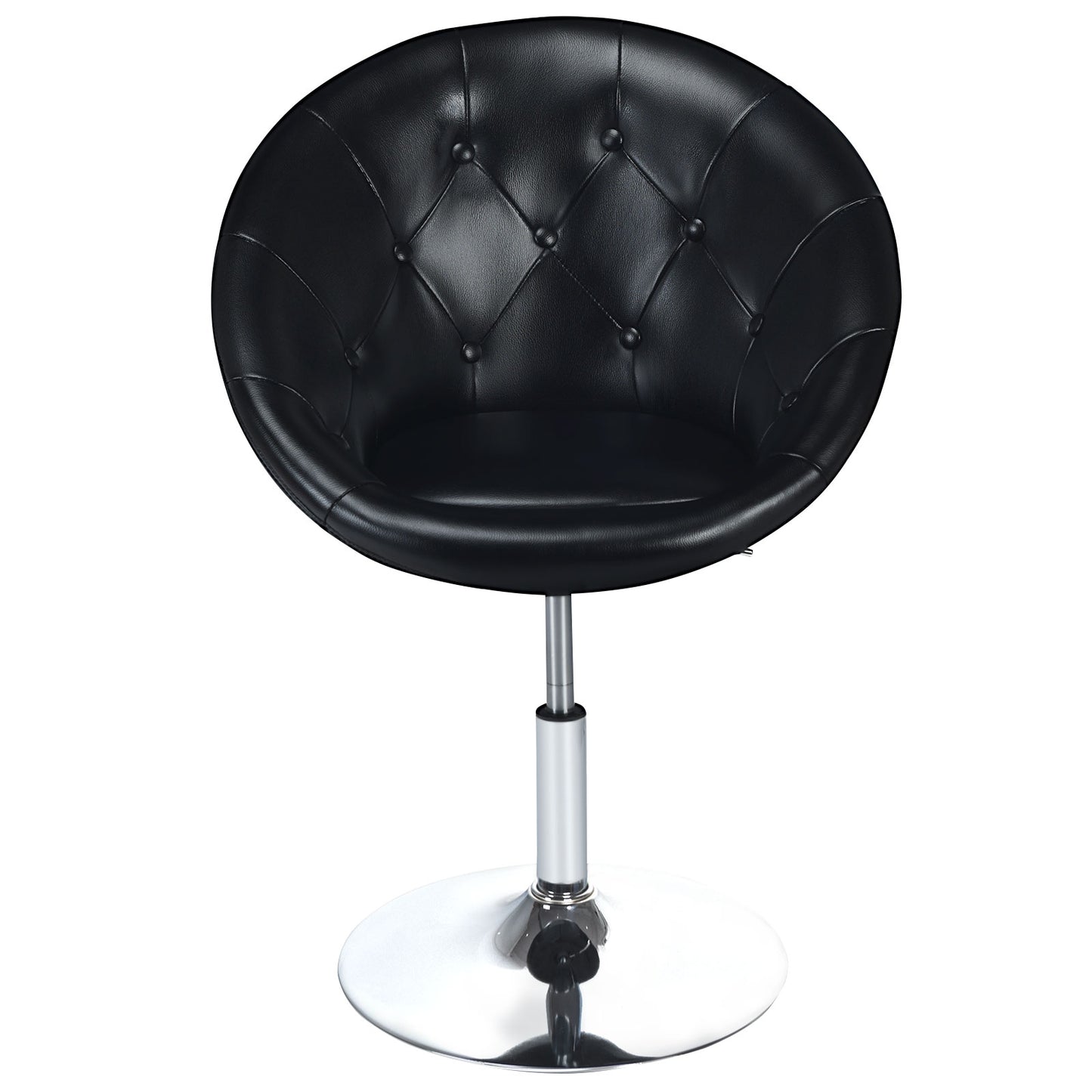 Adjustable Modern Swivel Round Tufted, Black Leisure Chairs at Gallery Canada