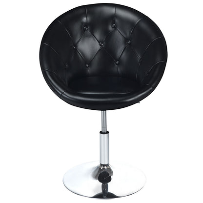Adjustable Modern Swivel Round Tufted, Black Leisure Chairs at Gallery Canada