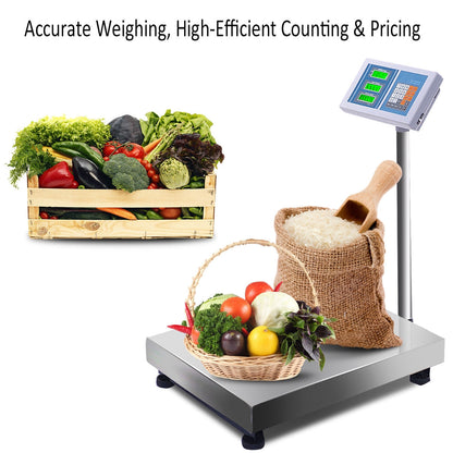 Digital Floor Platform Scale, 660 lbs, White Kitchen Tools at Gallery Canada