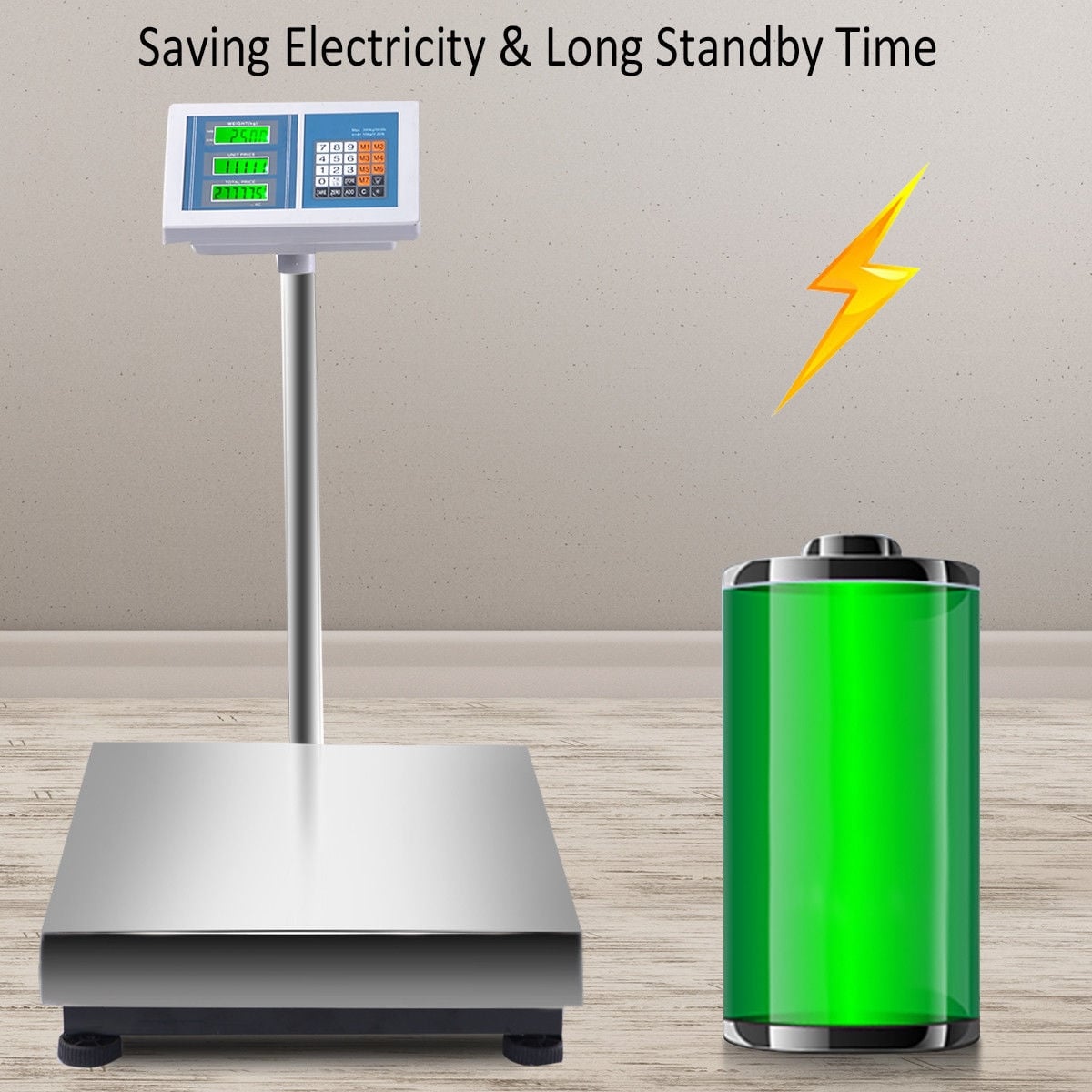 Digital Floor Platform Scale, 660 lbs, White Kitchen Tools at Gallery Canada
