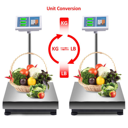 Digital Floor Platform Scale, 660 lbs, White Kitchen Tools at Gallery Canada