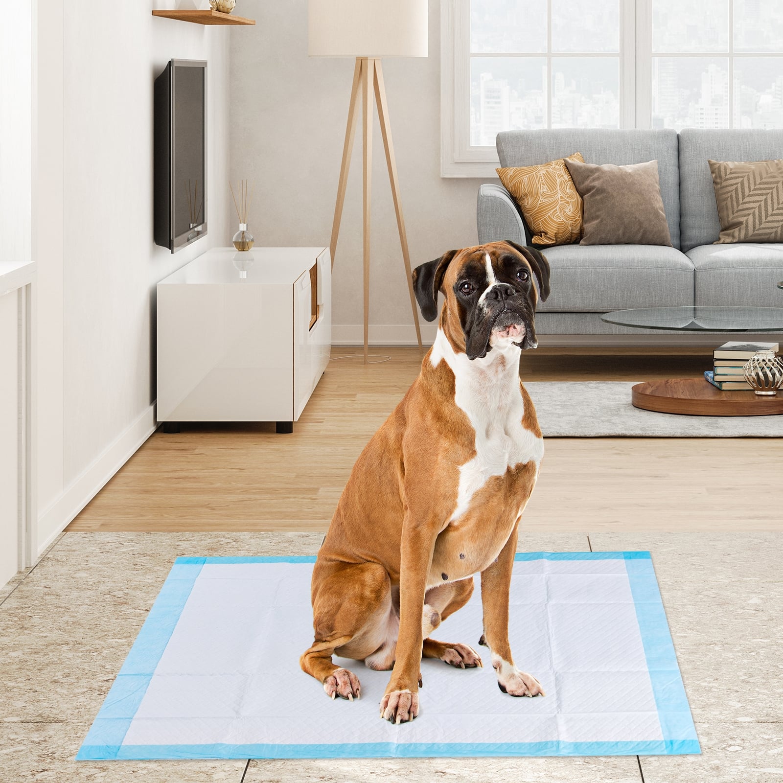 100 pieces 30 x 36 inch Pet Wee Pee Piddle Pad , Light Blue Dog Supplies at Gallery Canada