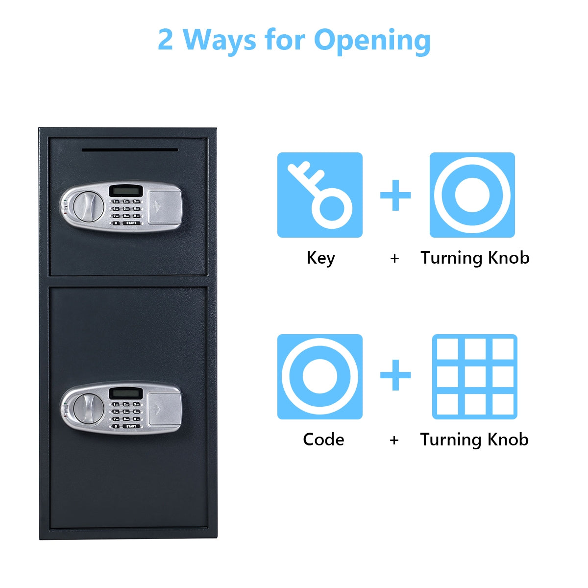 Digital Safe Box, 2 Doors, Black Safe Box at Gallery Canada