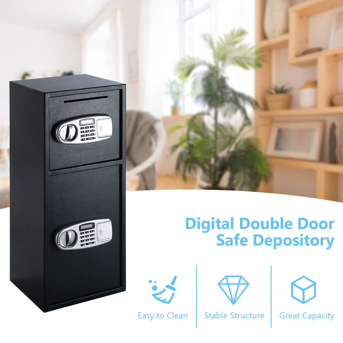 Digital Safe Box, 2 Doors, Black Safe Box at Gallery Canada