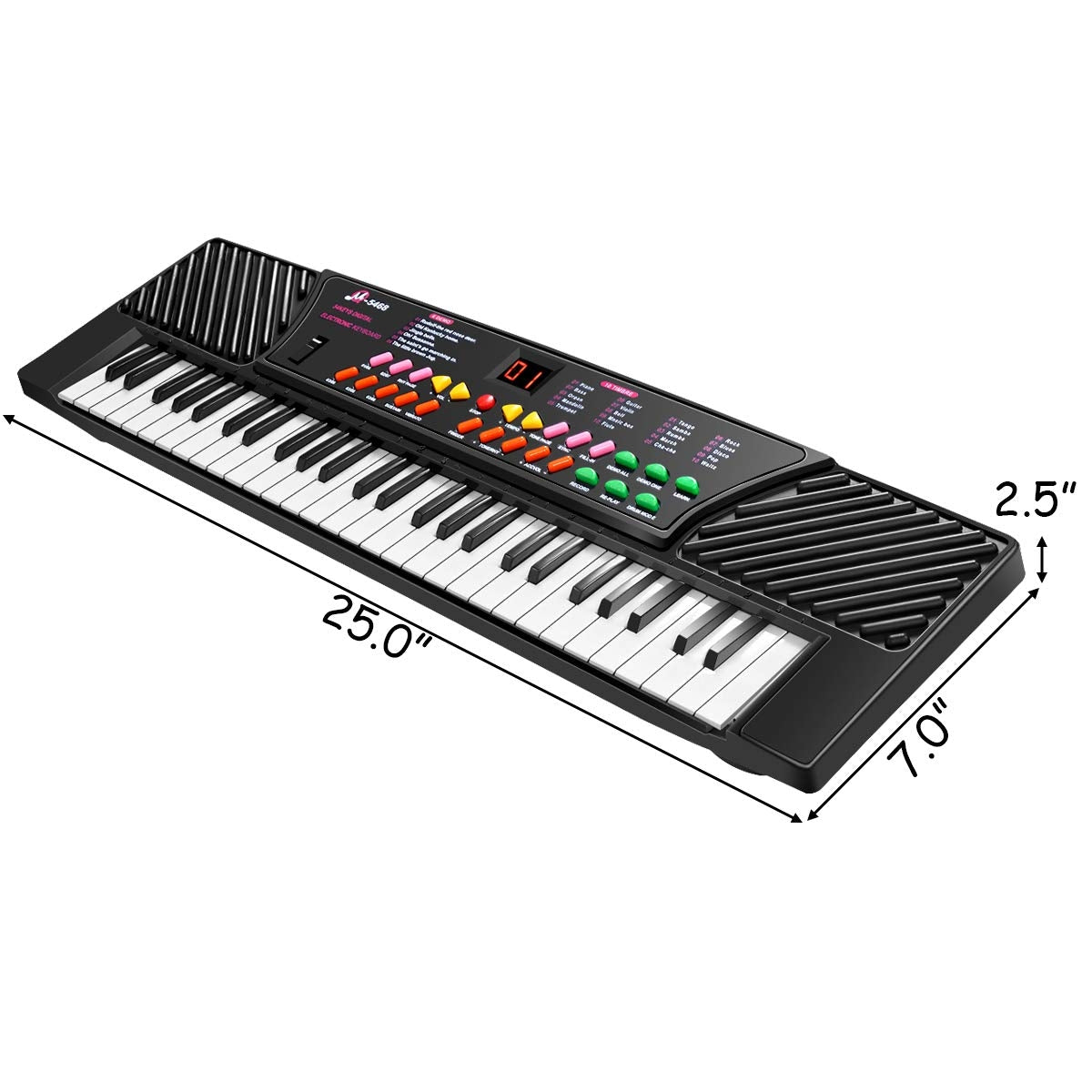 54 Keys Kids Electronic Music Piano, Black Musical Toys at Gallery Canada