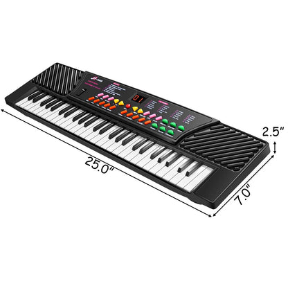 54 Keys Kids Electronic Music Piano, Black Musical Toys at Gallery Canada