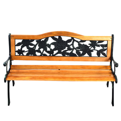 Outdoor Cast Iron Patio Bench, Rose Outdoor Benches at Gallery Canada