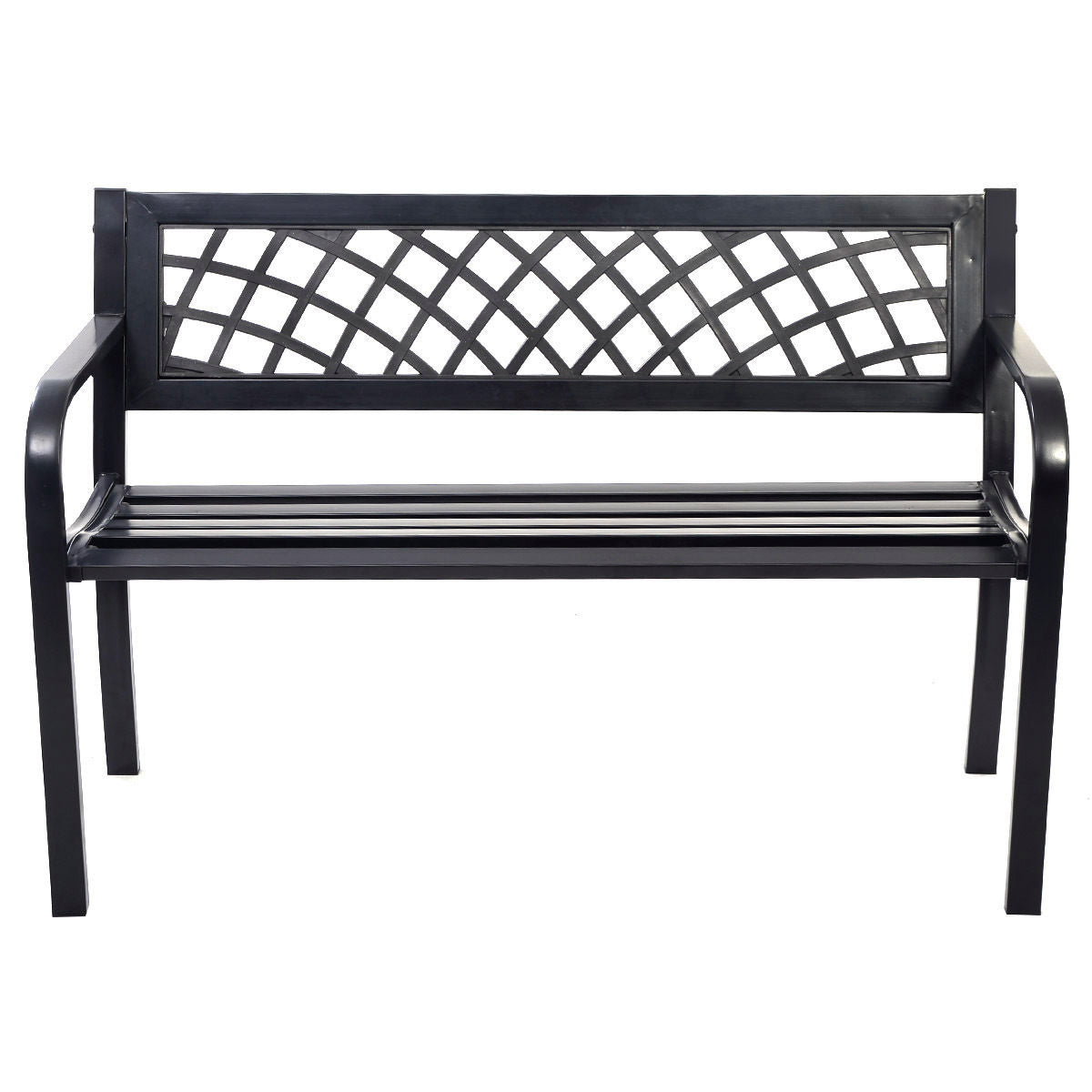 Outdoor Bench Deck, Steel Frame, Black Outdoor Benches at Gallery Canada