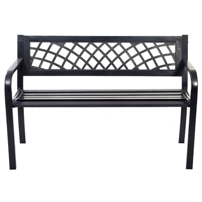 Outdoor Bench Deck, Steel Frame, Black Outdoor Benches at Gallery Canada