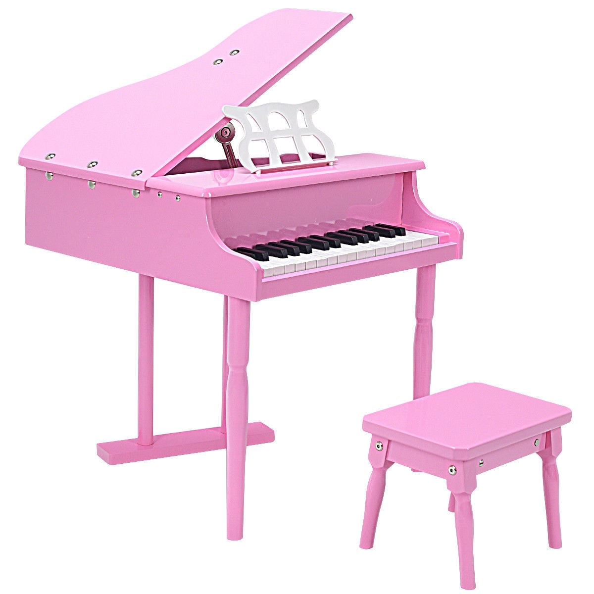 30-Key Children Mini Grand Piano With Bench, Pink Musical Toys Pink at Gallery Canada