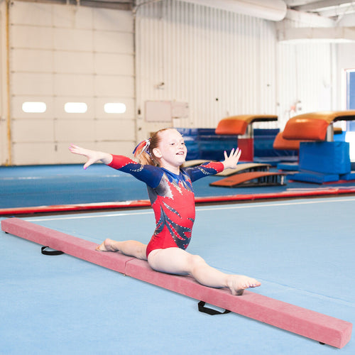 7 Feet Folding Portable Floor Balance Beam, Pink