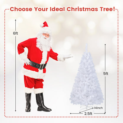 5 ft Artificial PVC Christmas Tree, Solid Metal Stand, White Christmas Tree at Gallery Canada