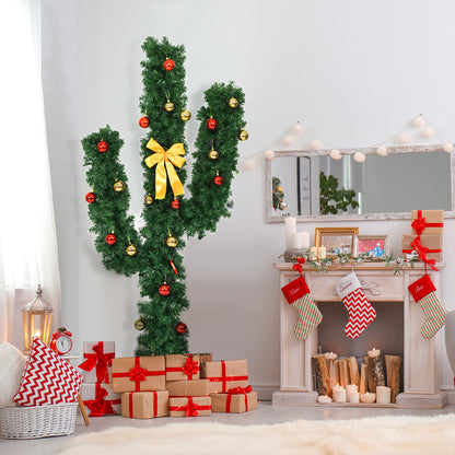 6 ft Artificial Cactus PVC Christmas Tree, LED Lights, Ball Ornaments, Green Christmas Tree at Gallery Canada