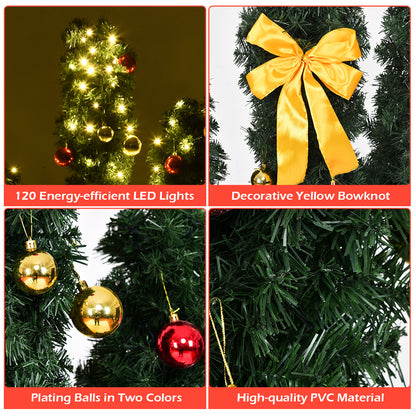 6 ft Artificial Cactus PVC Christmas Tree, LED Lights, Ball Ornaments, Green Christmas Tree at Gallery Canada