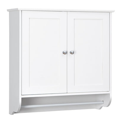 Wall Mounted Bathroom Medicine Cabinet With Towel Bar, White Wall Cabinets White at Gallery Canada