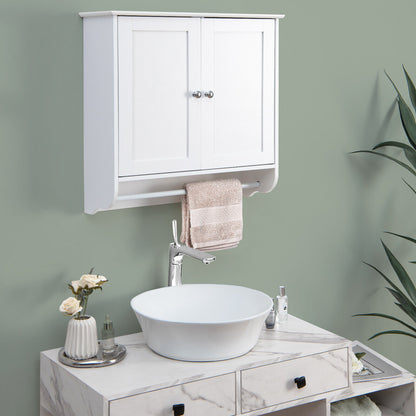 Wall Mounted Bathroom Medicine Cabinet With Towel Bar, White Wall Cabinets at Gallery Canada