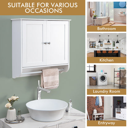 Wall Mounted Bathroom Medicine Cabinet With Towel Bar, White Wall Cabinets at Gallery Canada