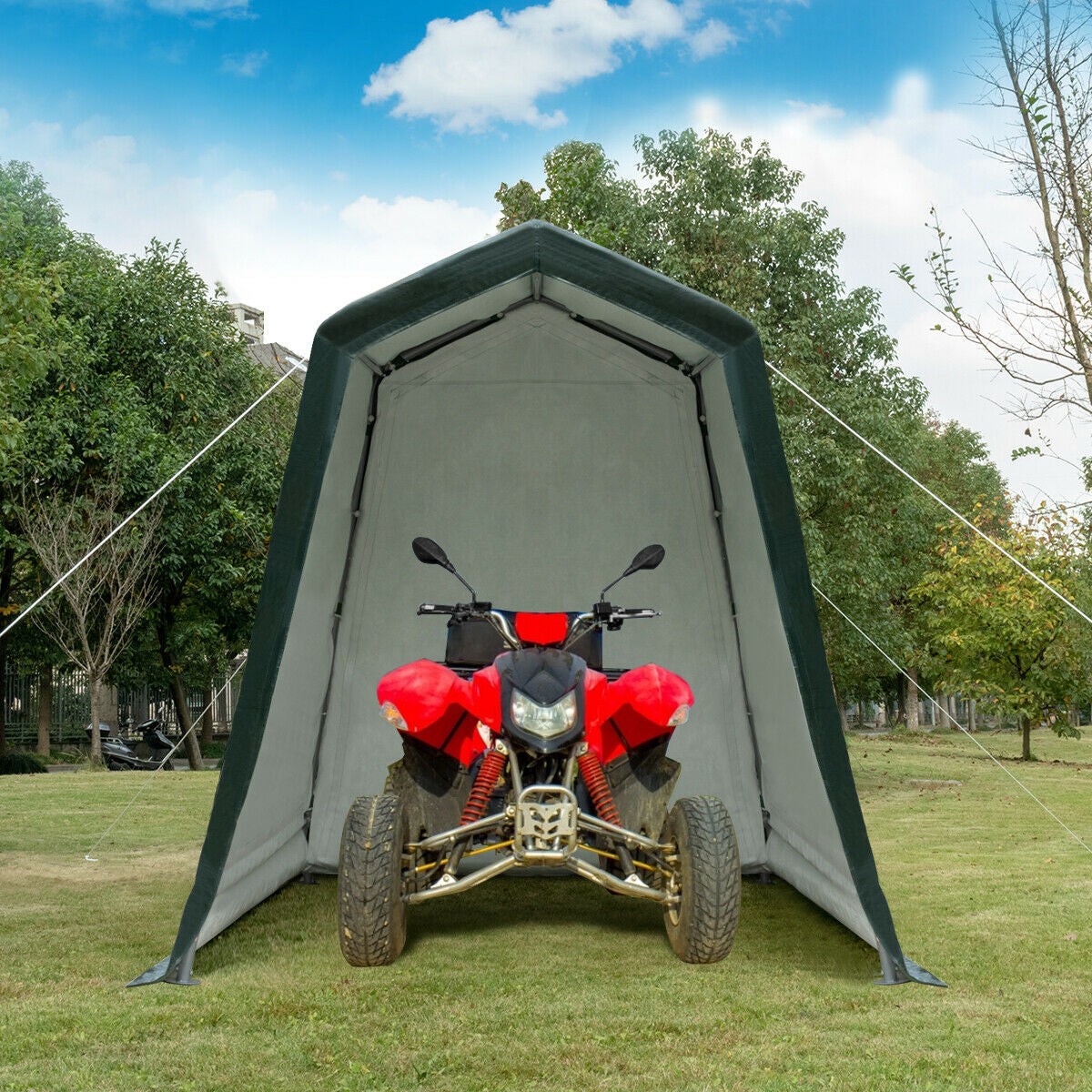 Outdoor Carport Shed, Sidewalls, Waterproof Ripstop Cover, 6 x 8 ft Carports at Gallery Canada