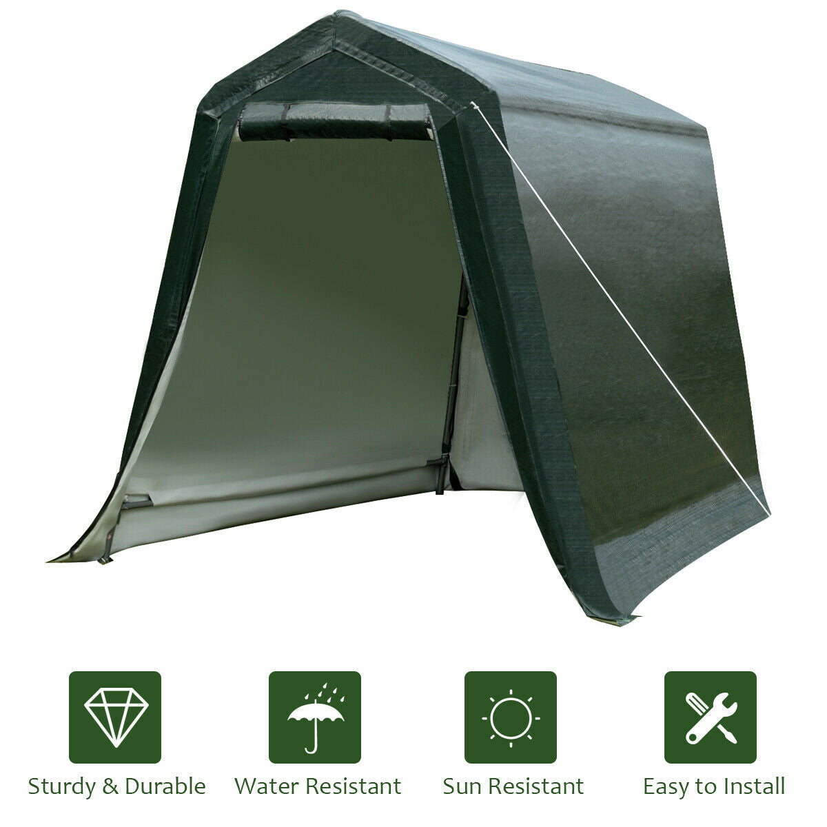 Outdoor Carport Shed, Sidewalls, Waterproof Ripstop Cover, 6 x 8 ft Carports at Gallery Canada