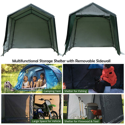Outdoor Carport Shed, Waterproof Ripstop Cover, 8 x 14 ft, Green Carports at Gallery Canada