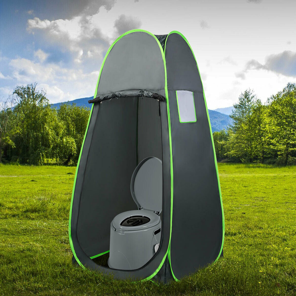 5L Portable Travel Toilet With Paper Holder, Gray Portable Toilets & Showers at Gallery Canada
