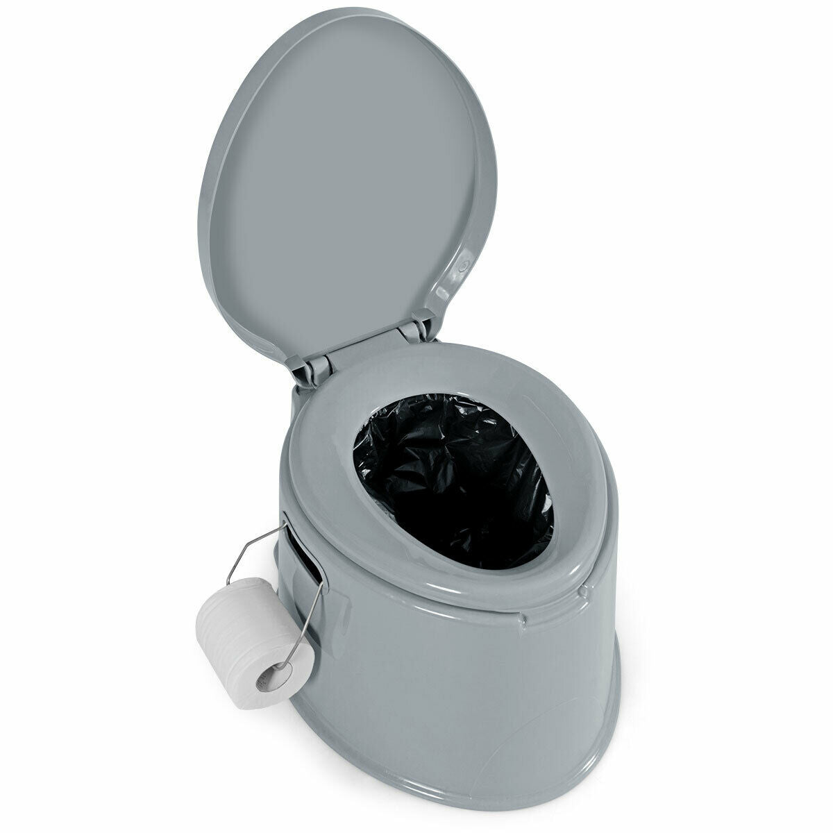 5L Portable Travel Toilet With Paper Holder, Gray Portable Toilets & Showers at Gallery Canada