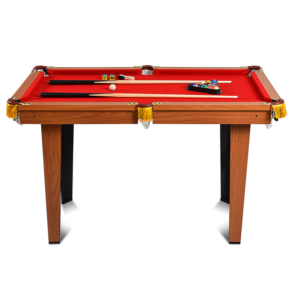 48 Inch Mini Table Top Pool Table, Billiard Set, Red Game Room at Gallery Canada